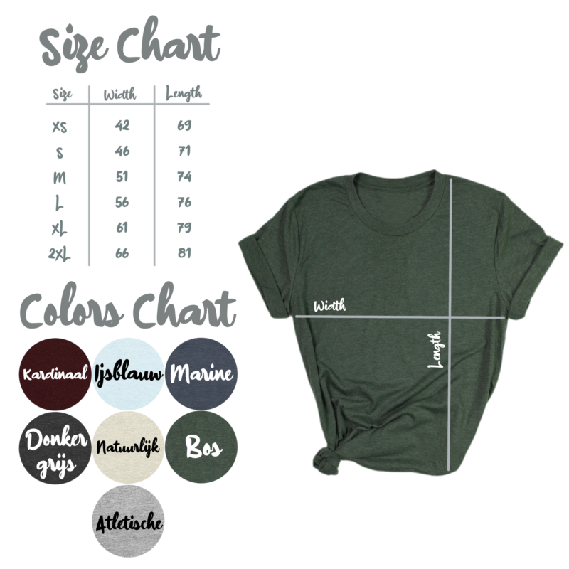 Size chart shirt