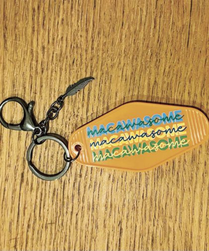 Hotel sleutelhanger ‘Macawsome’