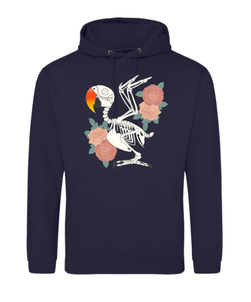 Edel papegaai skelet hoodie Marine