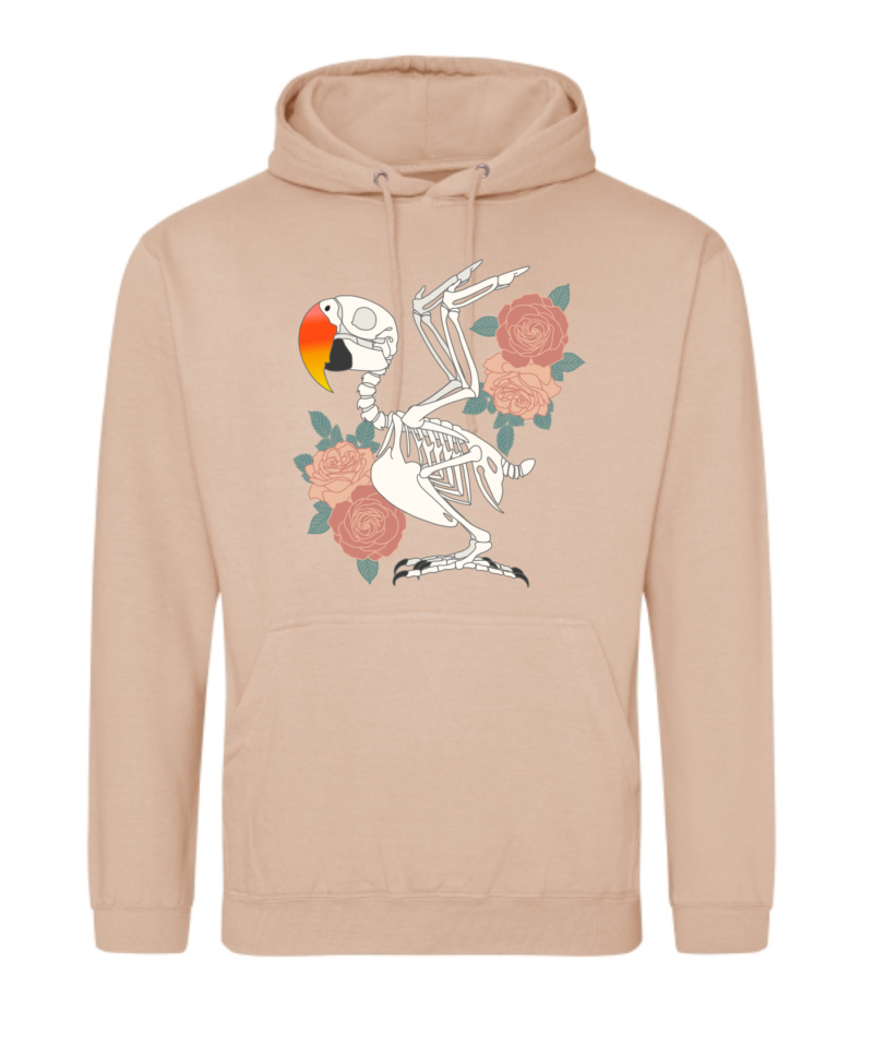 Edel papegaai skelet hoodie - Afbeelding 4