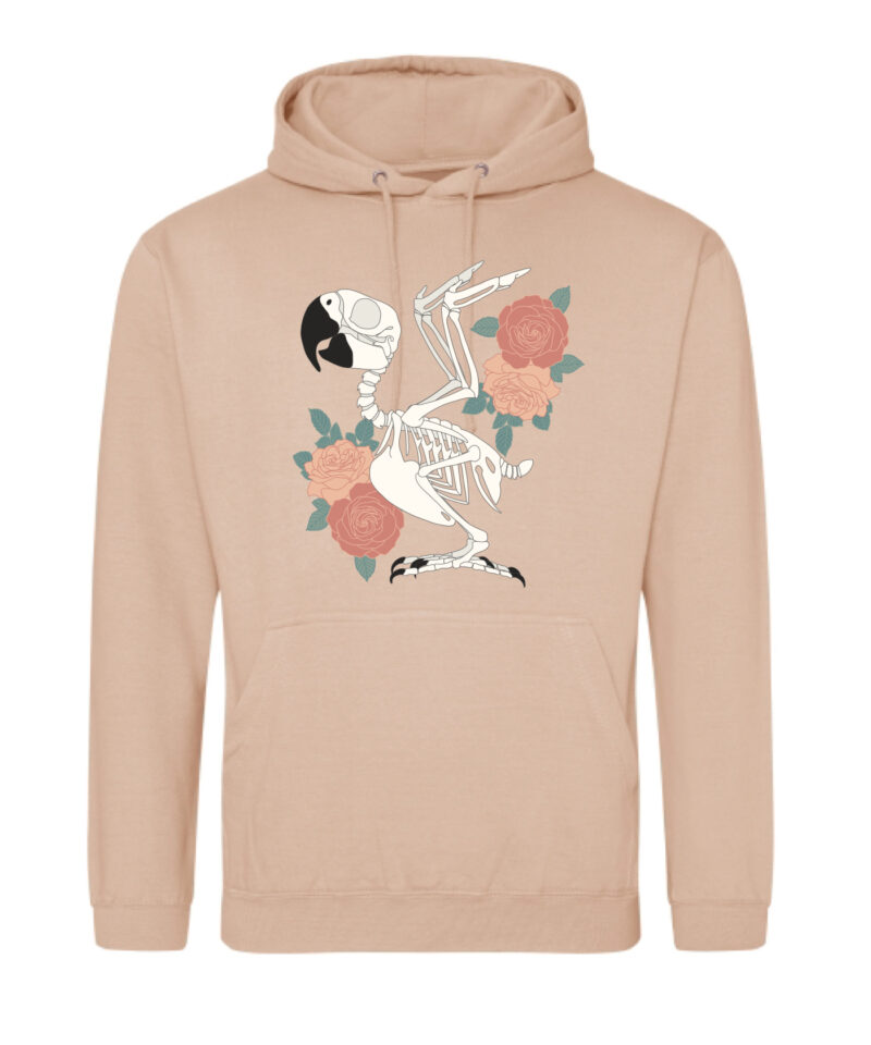Papegaai skelet hoodie Zand