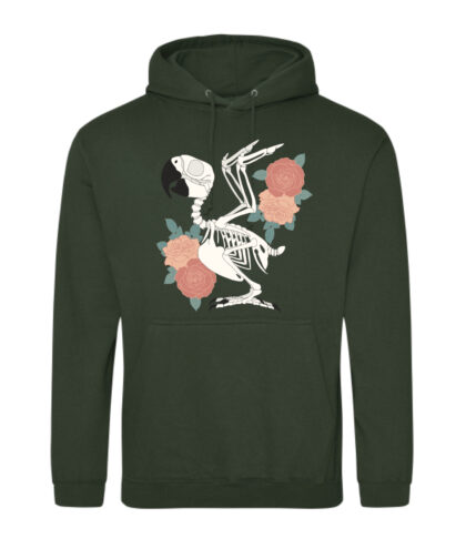 Papegaai skelet hoodie Bos groen