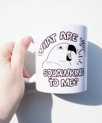 Edel papegaai ‘What Are You squawking To Me?’ Mok