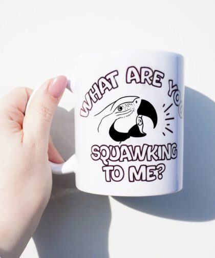 Blauwgele ara ‘What Are You squawking To Me?’ Mok