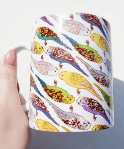 Grasparkiet collectie mok