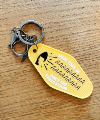 Hotel sleutelhanger ‘What part of AAAA don’t you understand’