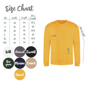 Maten kaart sweater Skaya products