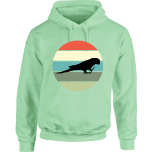 Hoodie met silhouet van maracana in retro zonsondergang design