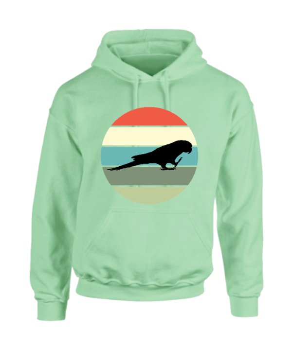 Hoodie met silhouet van maracana in retro zonsondergang design