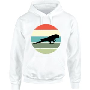 Hoodie met silhouet van maracana in retro zonsondergang design
