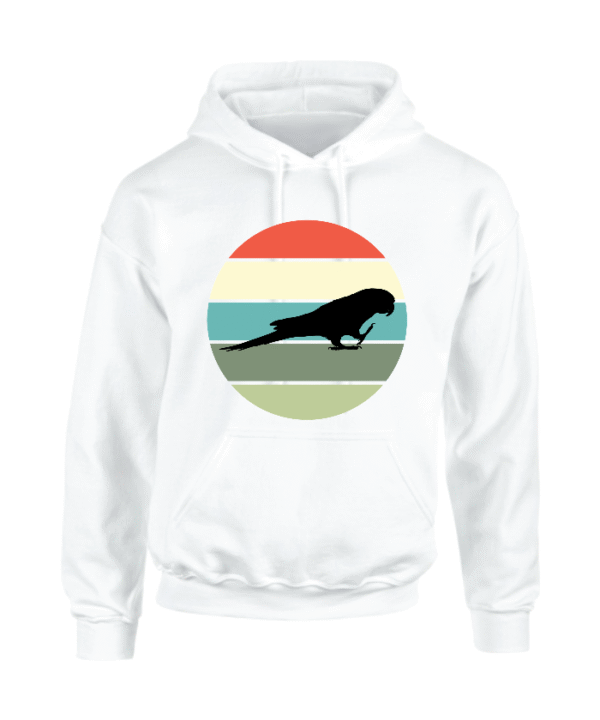 Hoodie met silhouet van maracana in retro zonsondergang design