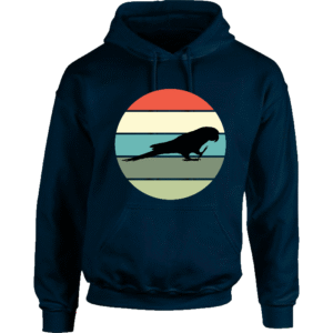 Hoodie met silhouet van maracana in retro zonsondergang design