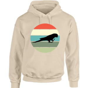 Hoodie met silhouet van maracana in retro zonsondergang design