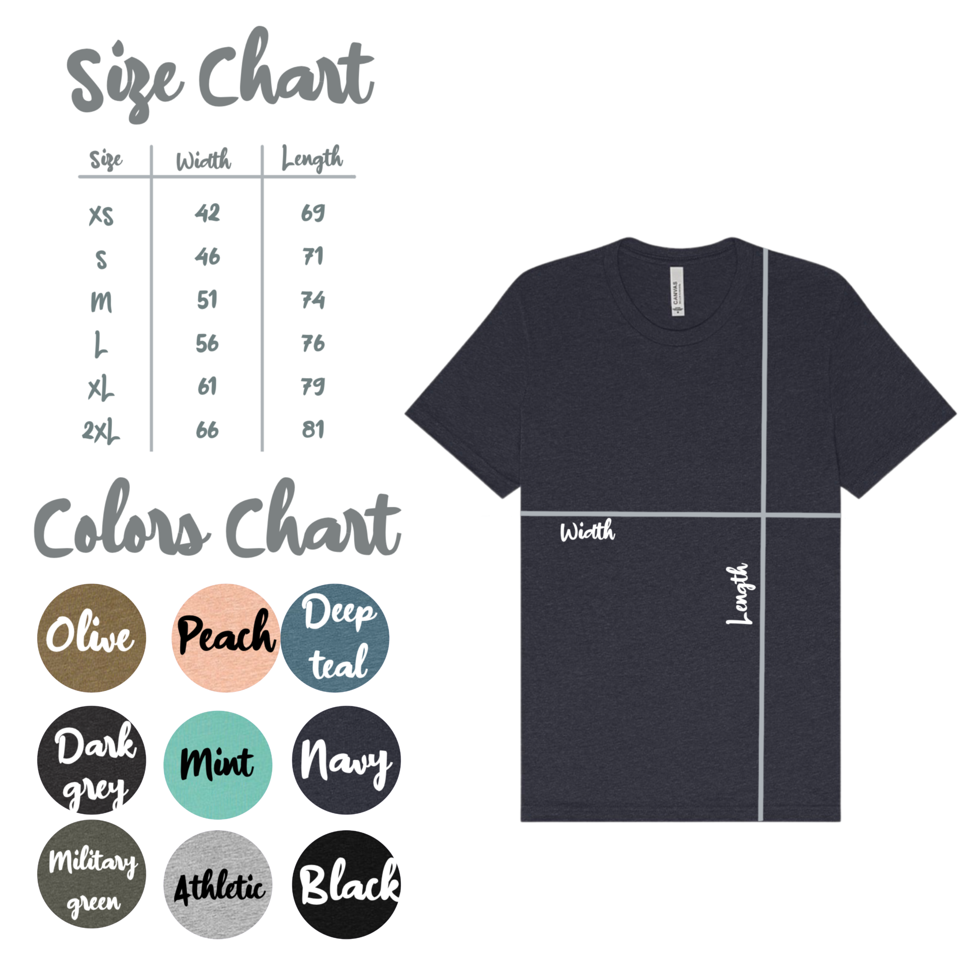 Maten kaart shirt Skaya products