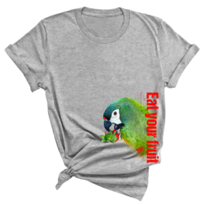 Shirt met maracana eat your fruit not humans design
