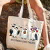 Grote herbruikbare tote bag met spooky Halloween kaketoe papegaai print