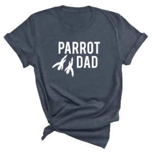 Shirt met wit parrot dad print en papegaaien poten afdruk