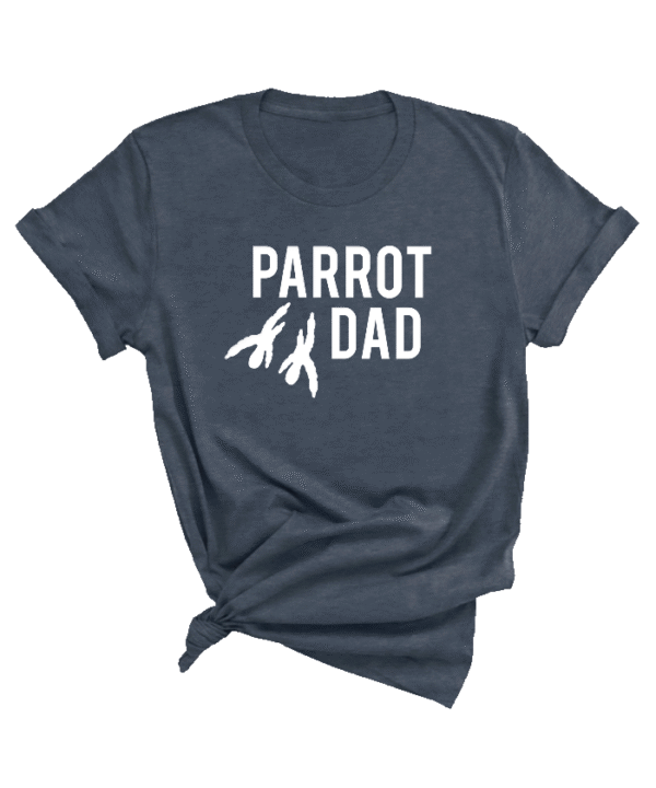 Shirt met wit parrot dad print en papegaaien poten afdruk