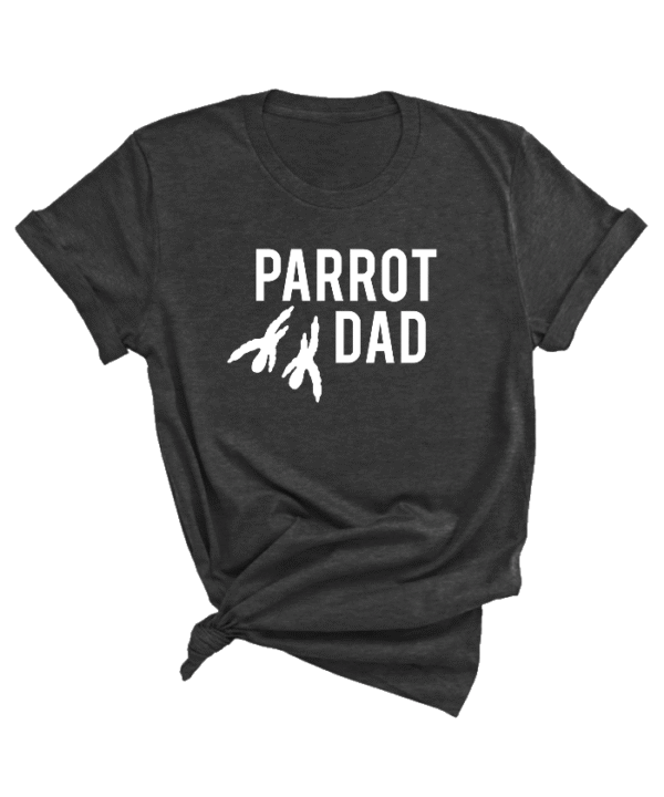 Shirt met wit parrot dad print en papegaaien poten afdruk