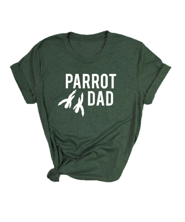 Shirt met wit parrot dad print en papegaaien poten afdruk