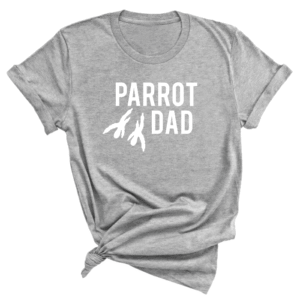 Shirt met wit parrot dad print en papegaaien poten afdruk