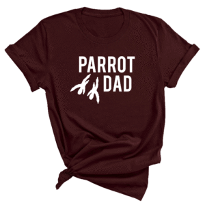 Shirt met wit parrot dad print en papegaaien poten afdruk