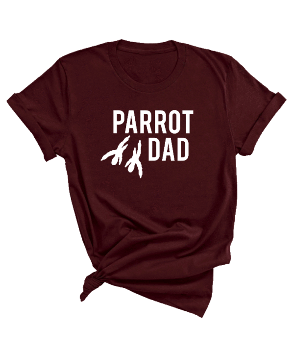 Shirt met wit parrot dad print en papegaaien poten afdruk