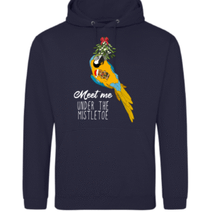 Kerst blauwgele ara hoodie