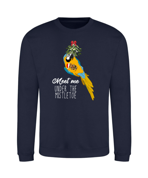 Kerst blauwgele ara sweater