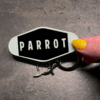 Sleutelhanger met tekst ‘parrot’ – voor papegaaienliefhebbers