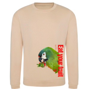 Ara maracana *eat your fruit* sweater