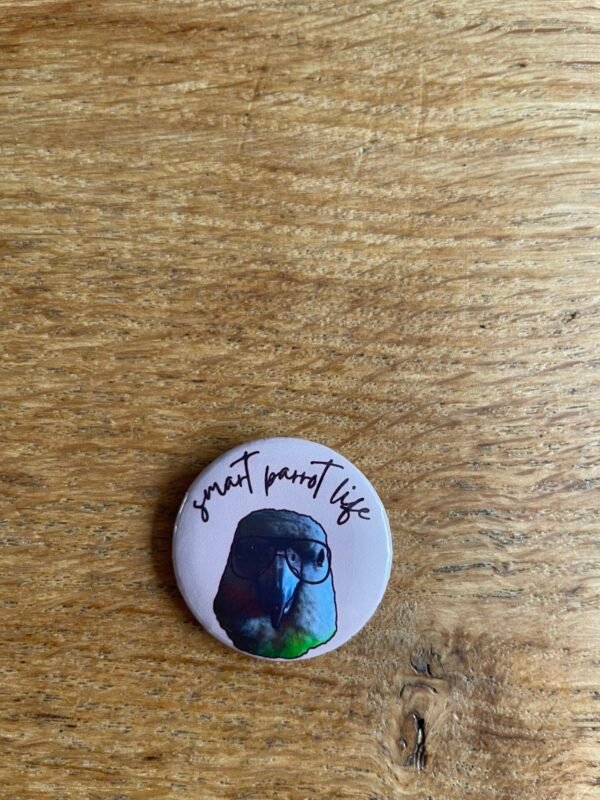 Smart parrot life bonte boertje button - Afbeelding 2