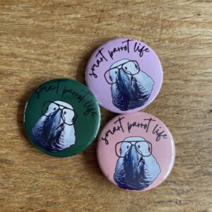 Smart parrot life grijze roodstaart button