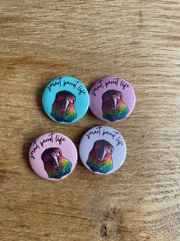 Smart parrot life pyrrhura button