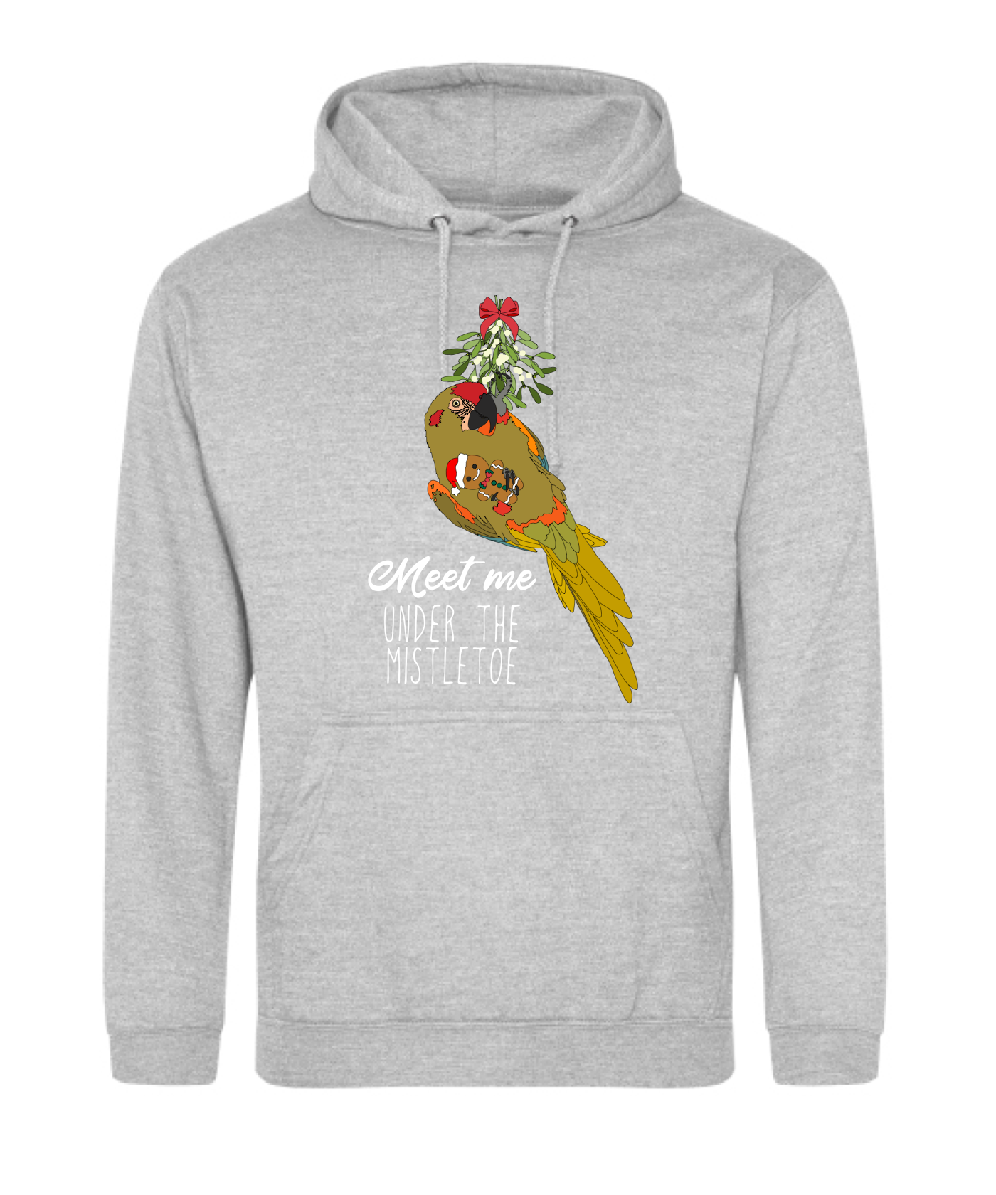 Kerst roodoor ara hoodie heather grey