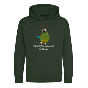 Kerst ara maracana kinder hoodie bos groen