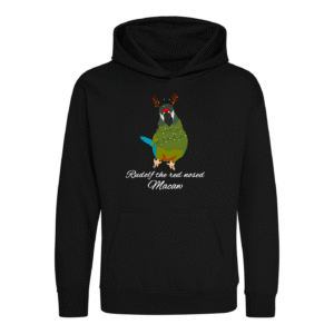 Kerst ara maracana kinder hoodie zwart