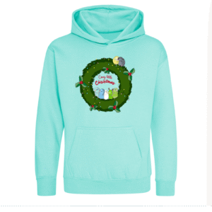 Kerst forpus kinder hoodie peppermint