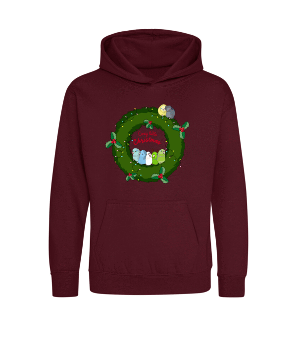 Kerst forpus kinder hoodie burgundy