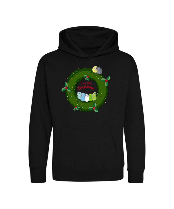 Kerst forpus kinder hoodie zwart
