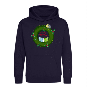 Kerst forpus kinder hoodie marine