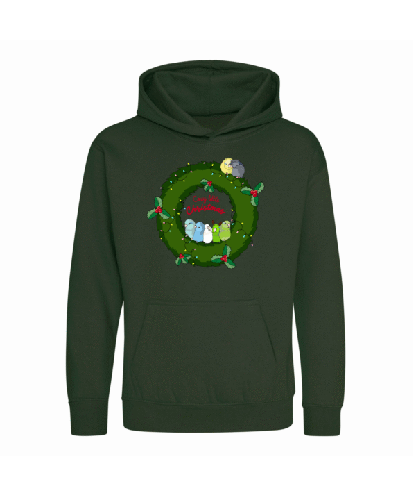 Kerst forpus kinder hoodie bos groen