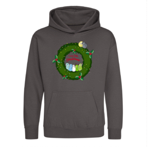 Kerst forpus kinder hoodie heather grey