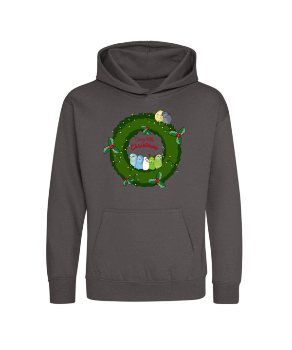 Kerst forpus kinder hoodie heather grey