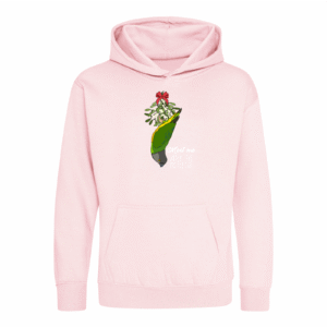 Kerst bonte boer kinder hoodie baby pink