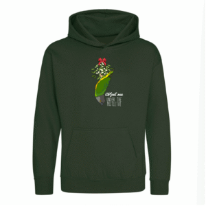Kerst bonte boer kinder hoodie bos groen