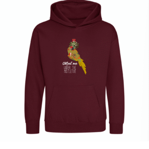Kerst roodoor ara kinder hoodie burgundy