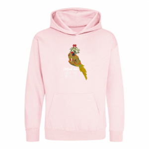 Kerst roodoor ara kinder hoodie baby pink