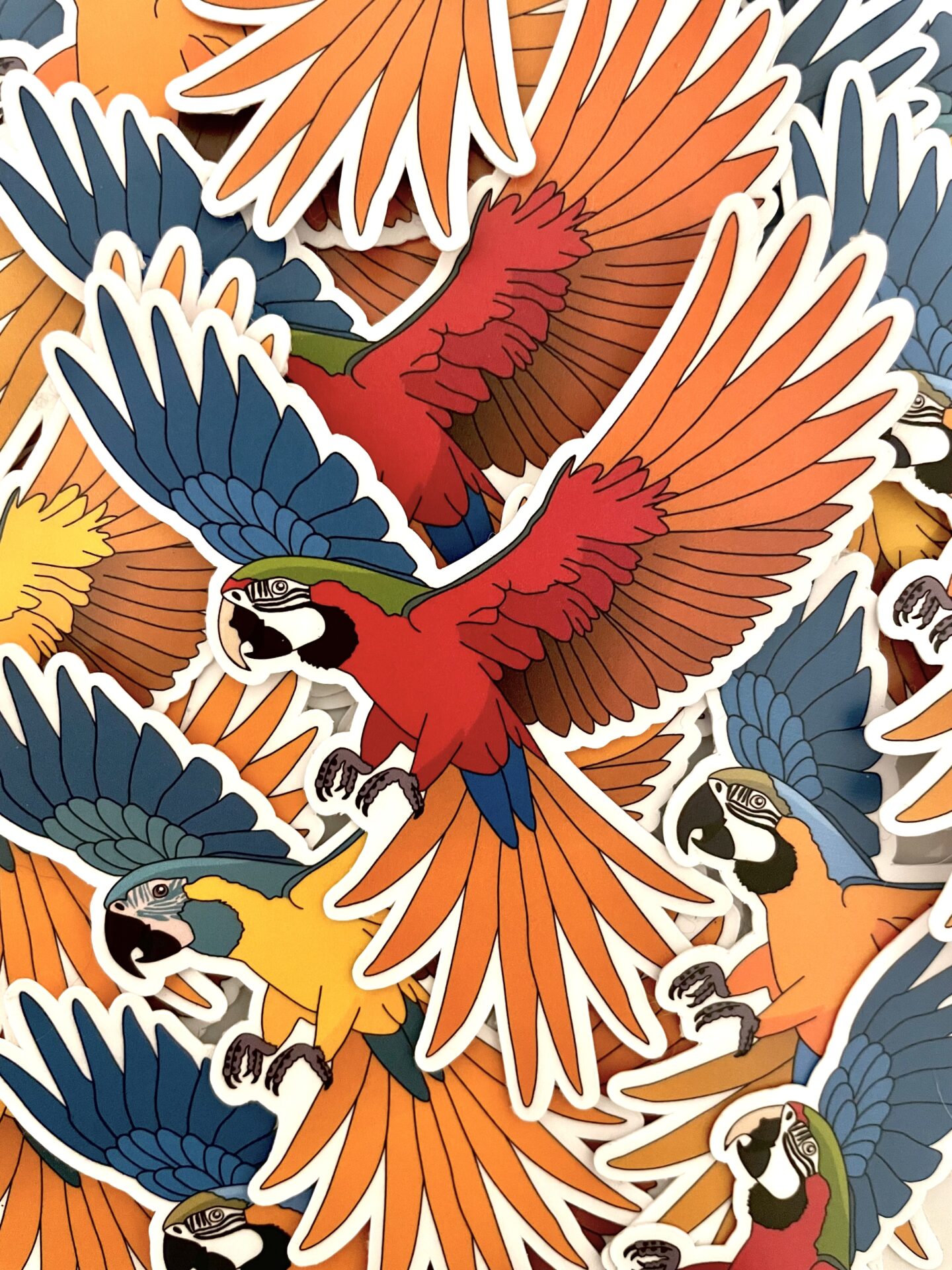 Vliegende ara Sticker