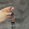 African Grey Feather Pattern Wristlet